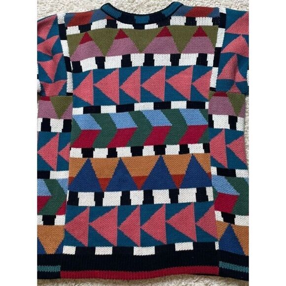 Kate Russell Women's M L Sweater Geometric Kawaii Button front Cardigan - Picture 8 of 8